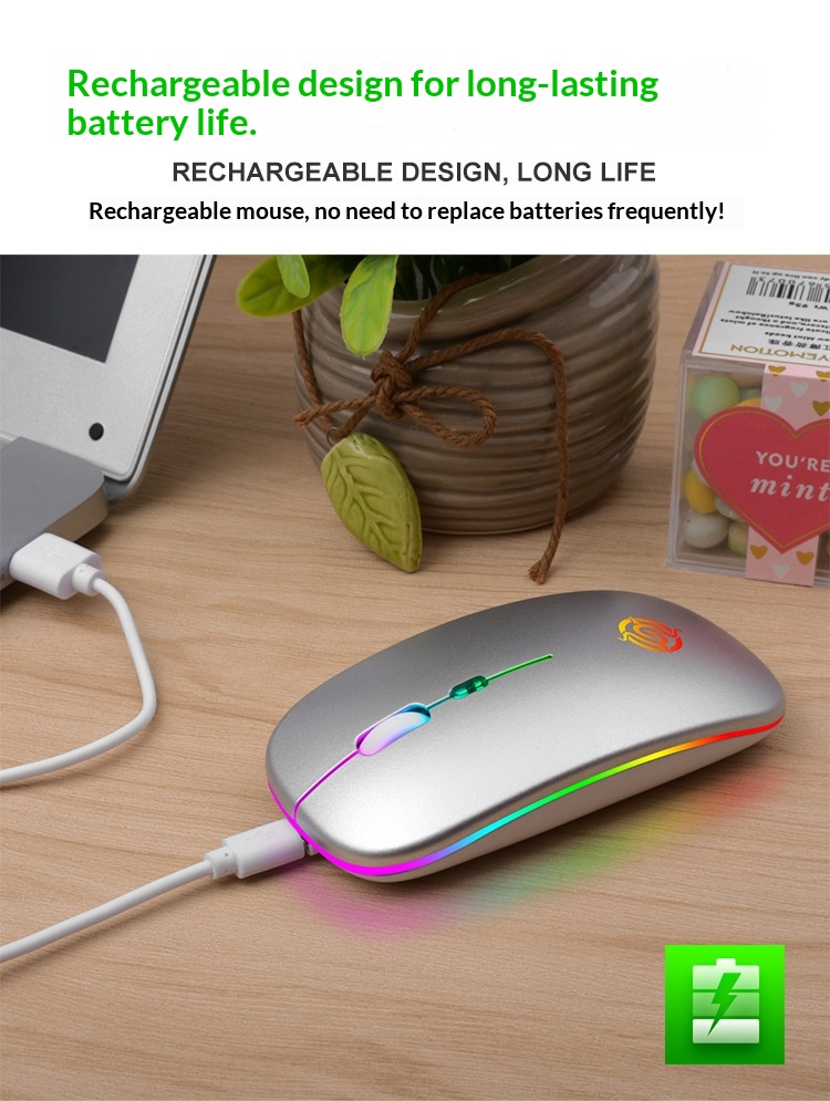 Wireless Gaming Mouse With Rgb Lighting Silent Rechargeable Design_voghion.com