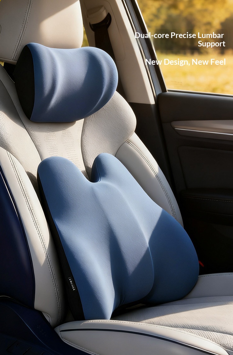 Adjustable Support Memory Foam Lumbar Pillow Office Car Seat Cushion Long Sitting Artifact_voghion.com