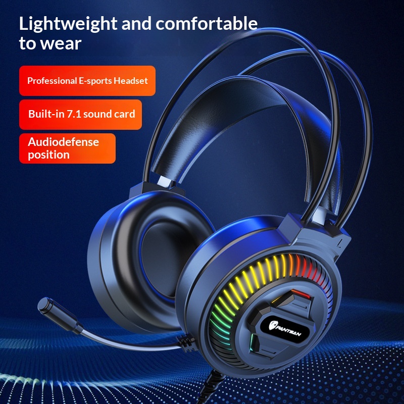 Cross-Border Pansun PSH-400 Over-Ear Computer Desktop Gaming Wired Laptop Headset_voghion.com