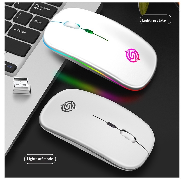 Wireless Gaming Mouse With Rgb Lighting Silent Rechargeable Design_voghion.com