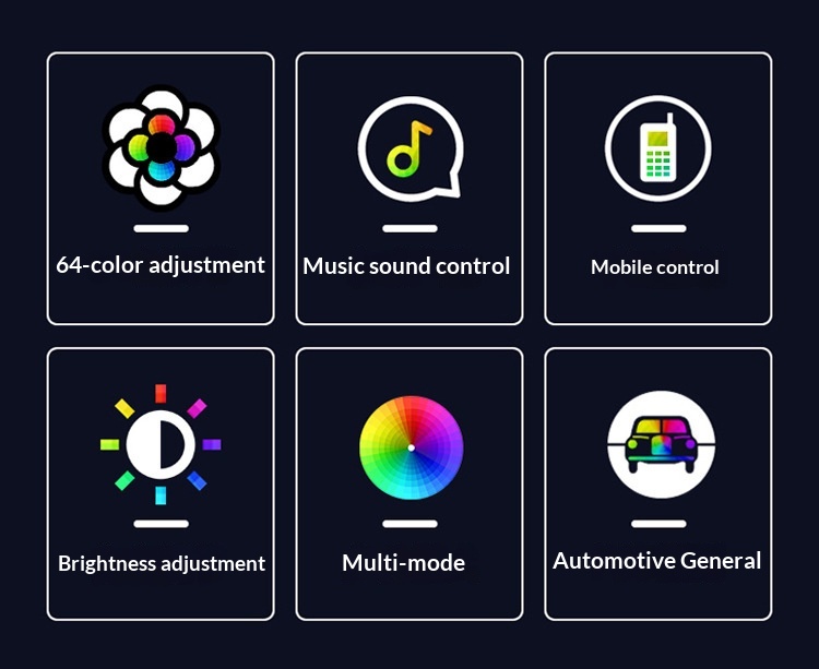 Lumière décorative LED froide pour voiture, ambiance intérieure colorée, dynamique et fluide_voghion.com