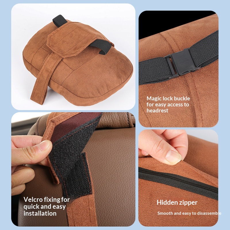 Headrest Memory Foam Lumbar Back Car Neck Pillow Cushion_voghion.com