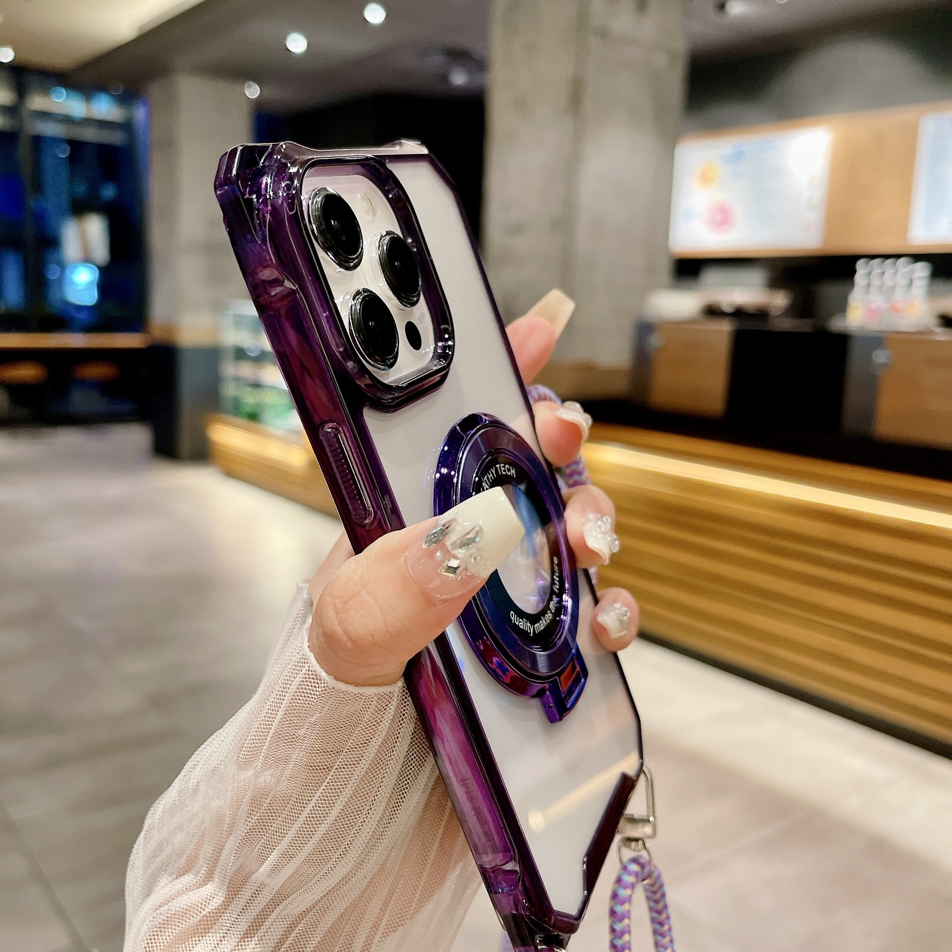Magnetic Crossbody Case For Iphone 16 Pro Max With Stand_voghion.com