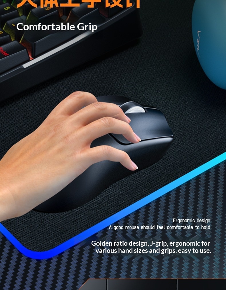 Wolf Spider SC580 Three-Mode Bluetooth 2.4g Wireless Gaming Mouse For Laptop, Desktop, And Office Use_voghion.com