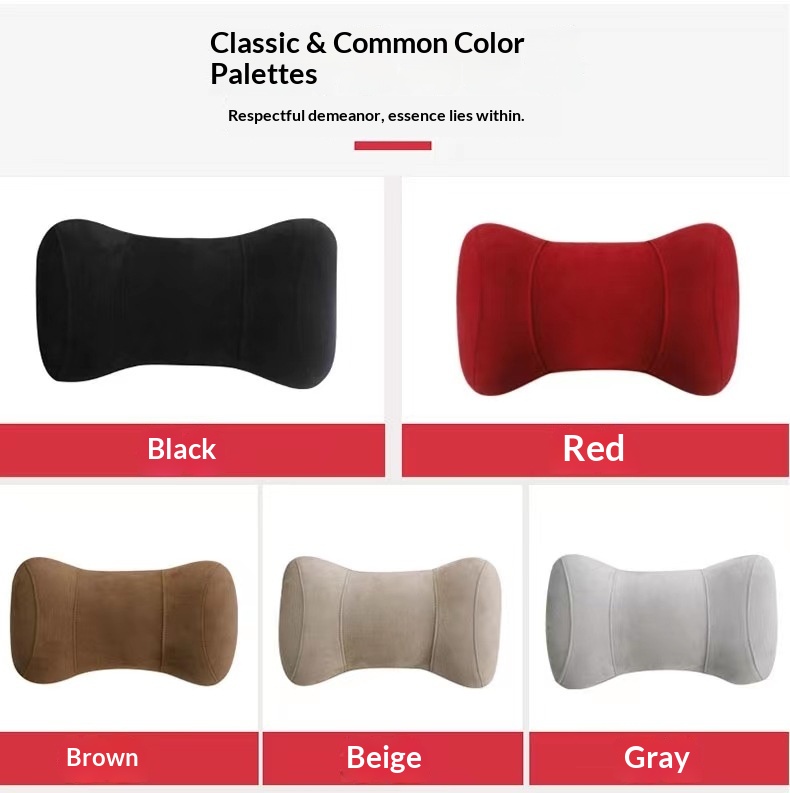 Almofada de espuma viscoelástica para apoio cervical, ideal para carro, assento e para dormir. Personalizável._voghion.com