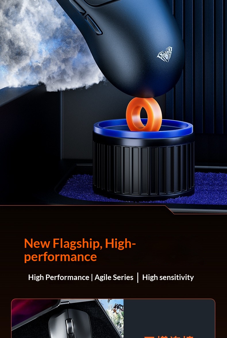 Wolf Spider SC580 Three-Mode Bluetooth 2.4g Wireless Gaming Mouse For Laptop, Desktop, And Office Use_voghion.com