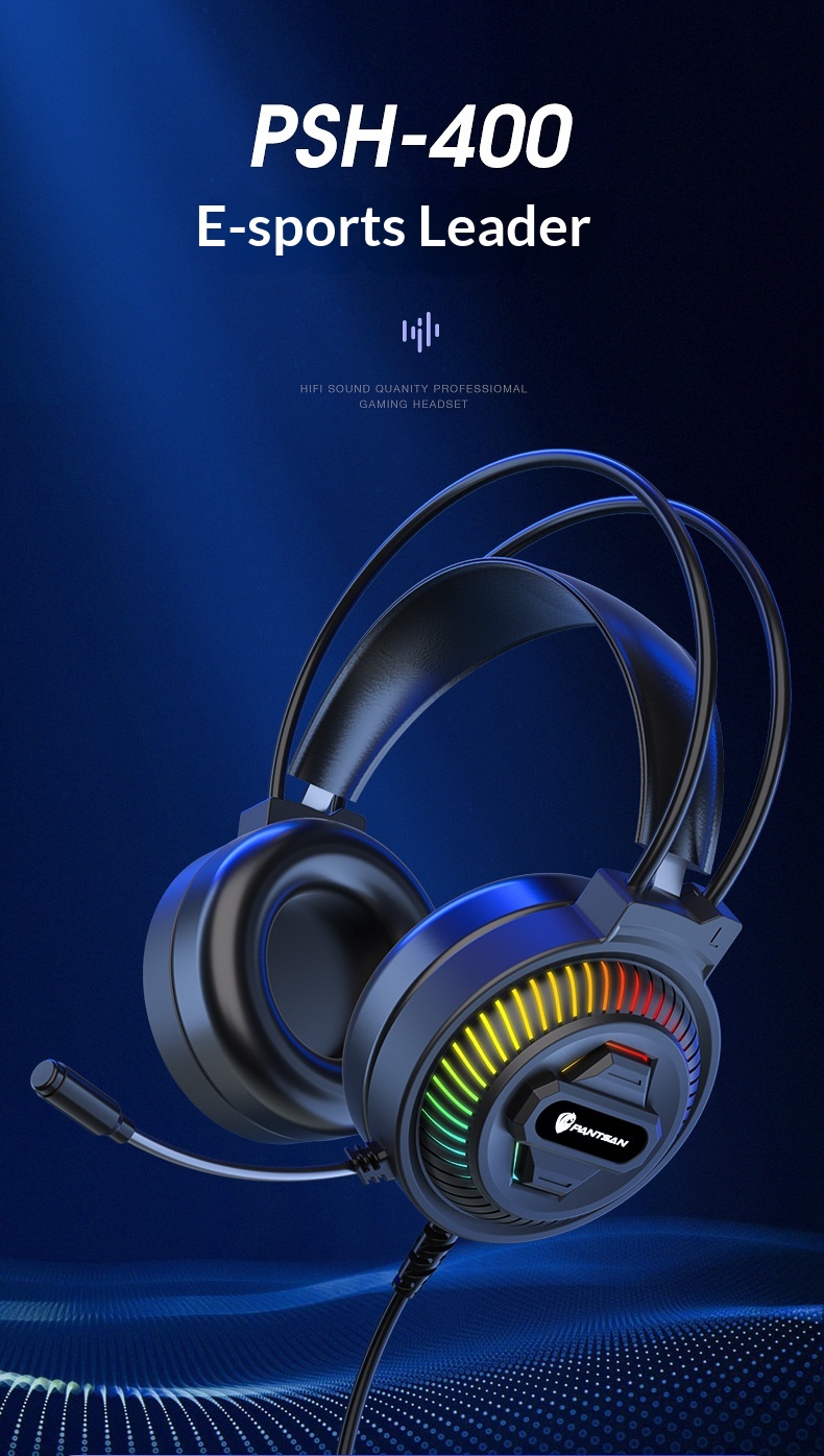 Cross-Border Pansun PSH-400 Over-Ear Computer Desktop Gaming Wired Laptop Headset_voghion.com