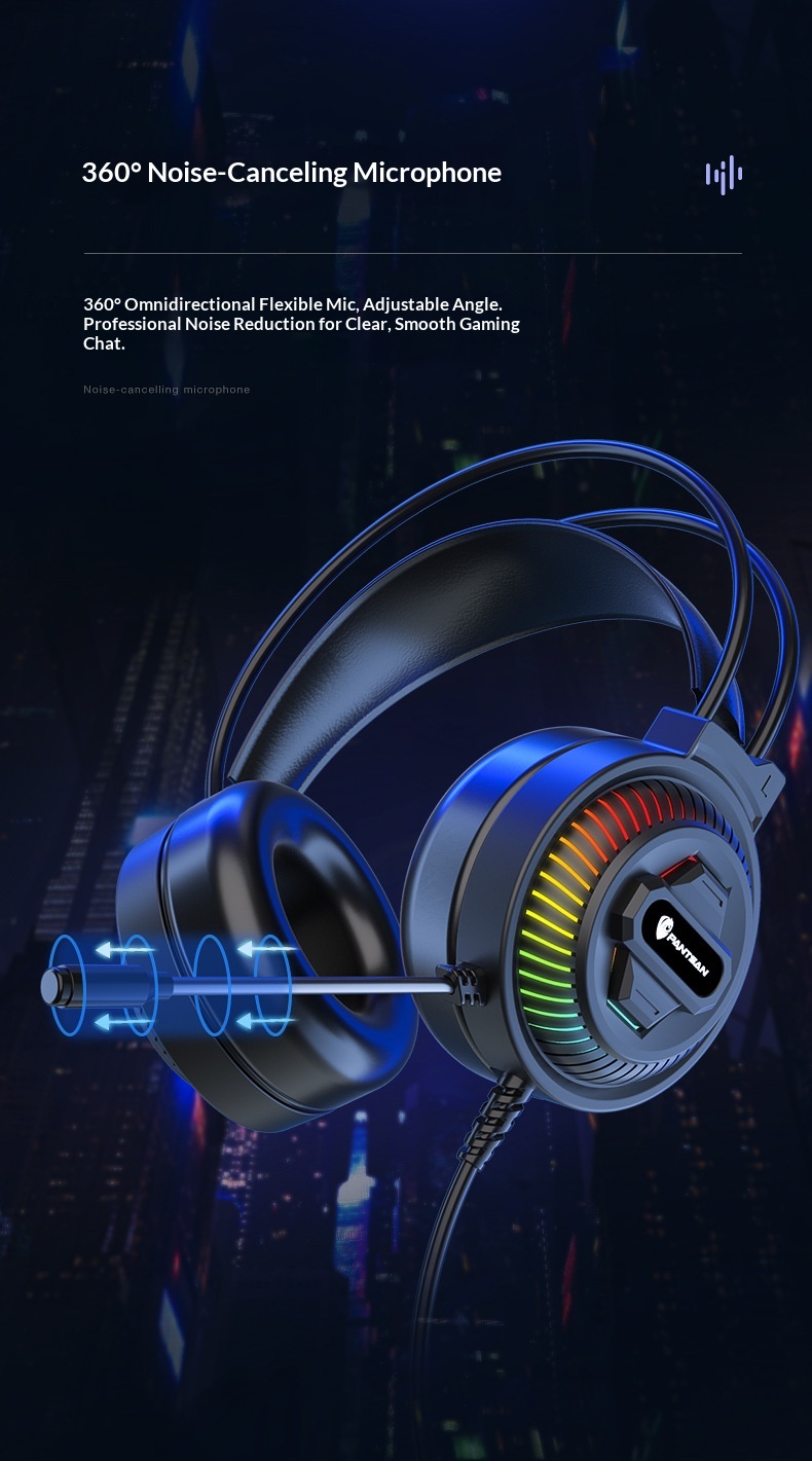 Cross-Border Pansun PSH-400 Over-Ear Computer Desktop Gaming Wired Laptop Headset_voghion.com