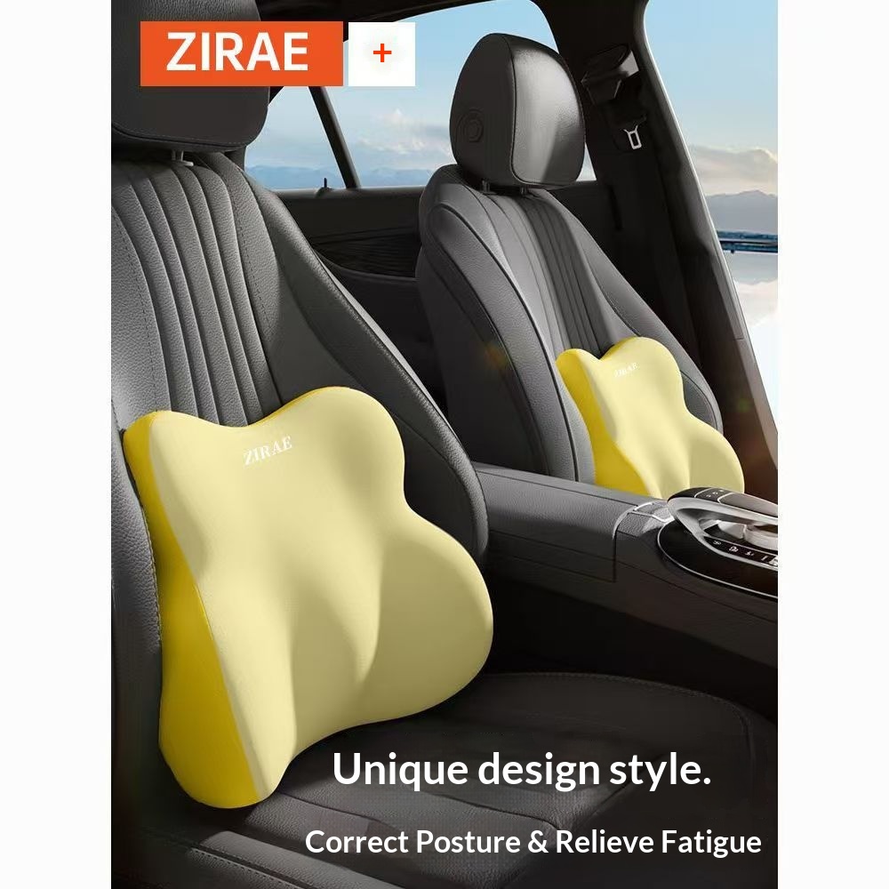 Conjunto de encosto de cabeça, almofada lombar, suporte lombar, espuma viscoelástica, travesseiro de pescoço de alta qualidade para carro_voghion.com