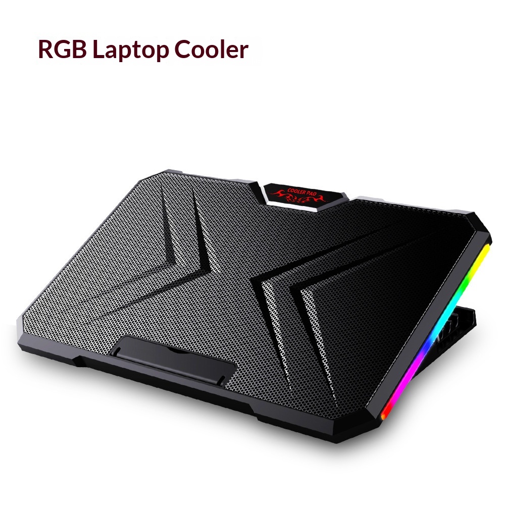 Cross-border RGB Cooler, Portable Computer Base, Large Fan Laptop Cooling Stand_voghion.com