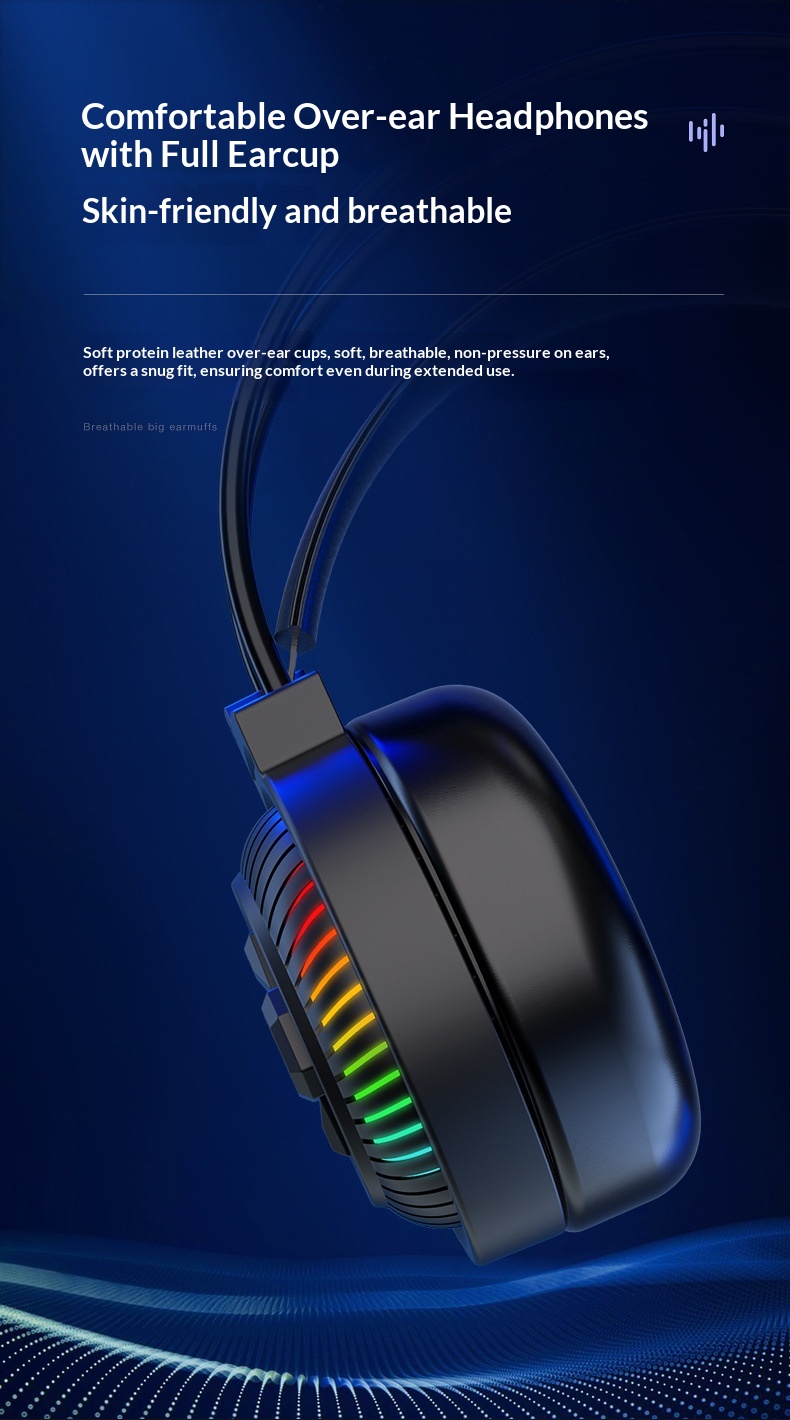 Cross-Border Pansun PSH-400 Over-Ear Computer Desktop Gaming Wired Laptop Headset_voghion.com