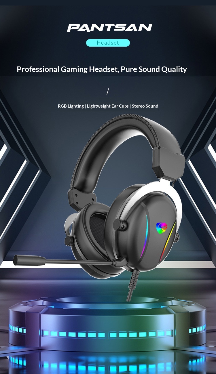 Cuffie da gioco cablate per computer, compatibili con PUBG Mobile e laptop, audio 7.1 universale con microfono._voghion.com