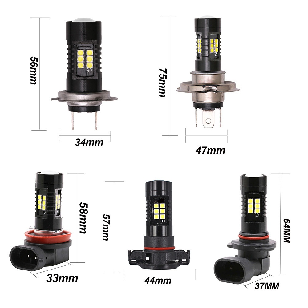 Grensoverschrijdende LED-mistlamp met hoge helderheid H8/H11 3030 21SMD-decoder 9006 9005_voghion.com