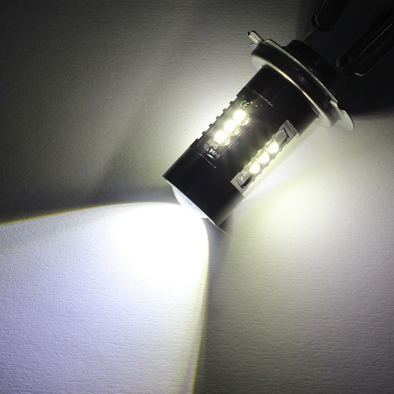 Nouveau phare antibrouillard avant à LED pour voiture transfrontalière, ampoule haute luminosité H7 60W 12 LED haute puissance 6000K_voghion.com