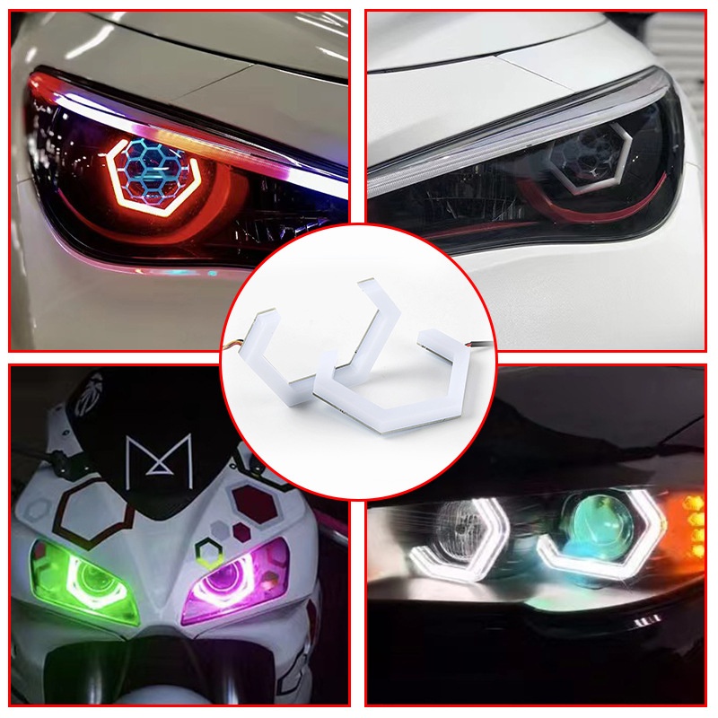 Bi-optik Hexagonal Angel Eye Led Scheinwerfer Iridescent_voghion.com