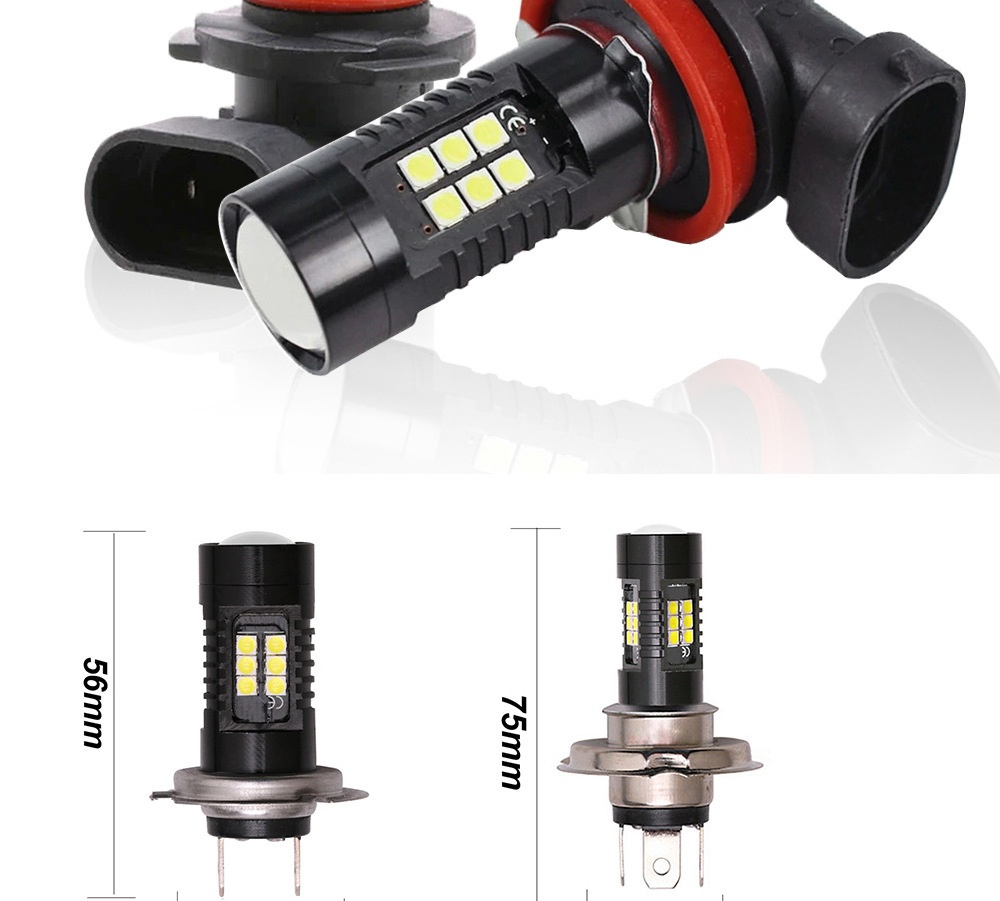 Grensoverschrijdende LED-mistlamp met hoge helderheid H8/H11 3030 21SMD-decoder 9006 9005_voghion.com