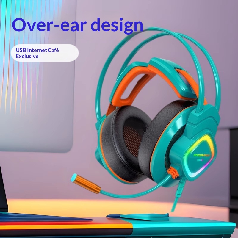 MoDi G200 Computer Over-ear Wired Headset With Microphone, 7.1-channel USB Gaming Headset, Specifically For Internet_voghion.com