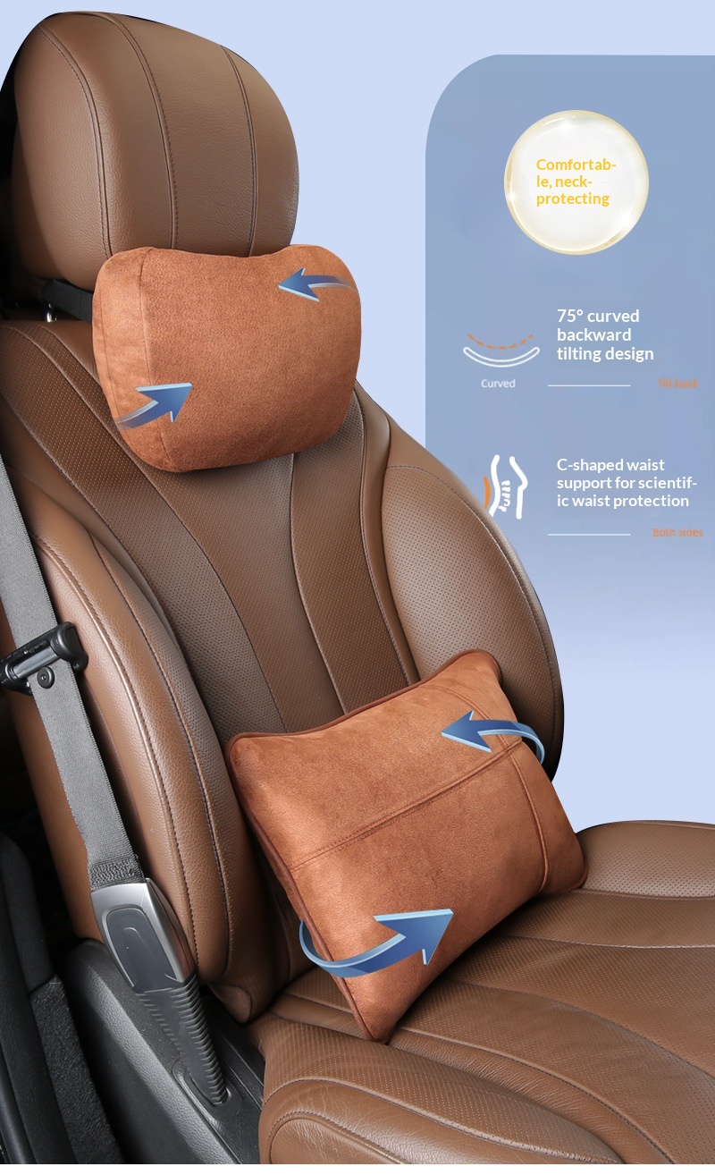 Headrest Memory Foam Lumbar Back Car Neck Pillow Cushion_voghion.com