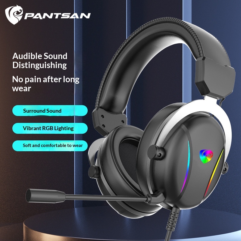 Cuffie da gioco cablate per computer, compatibili con PUBG Mobile e laptop, audio 7.1 universale con microfono._voghion.com