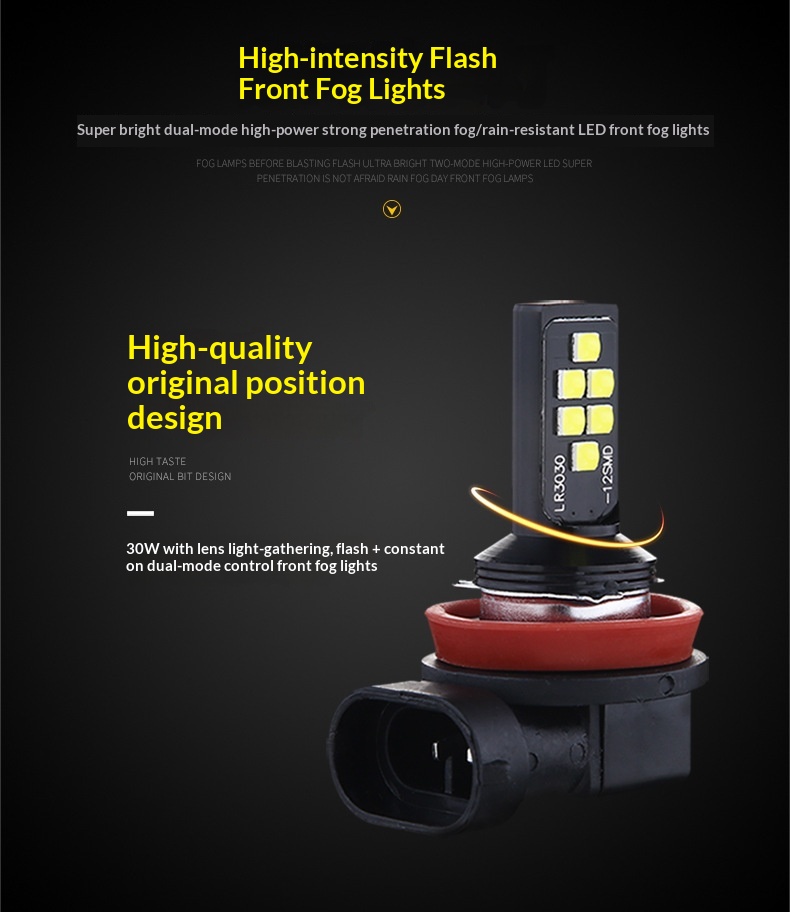 Hoge helderheid led mistlamp voor auto met decoder en stroboscoop_voghion.com