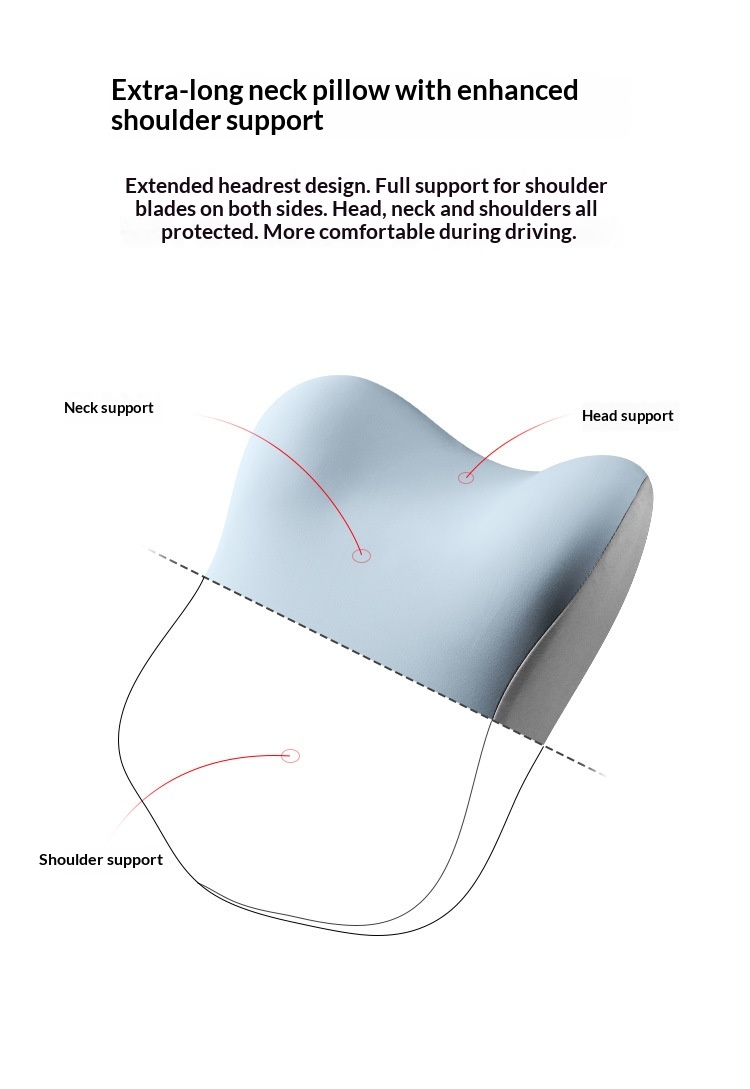 Dropshipping Headrest Use Car Neck Pillow Memory Foam Seat Cushion_voghion.com