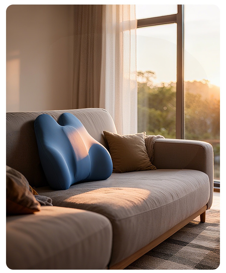 Adjustable Support Memory Foam Lumbar Pillow Office Car Seat Cushion Long Sitting Artifact_voghion.com