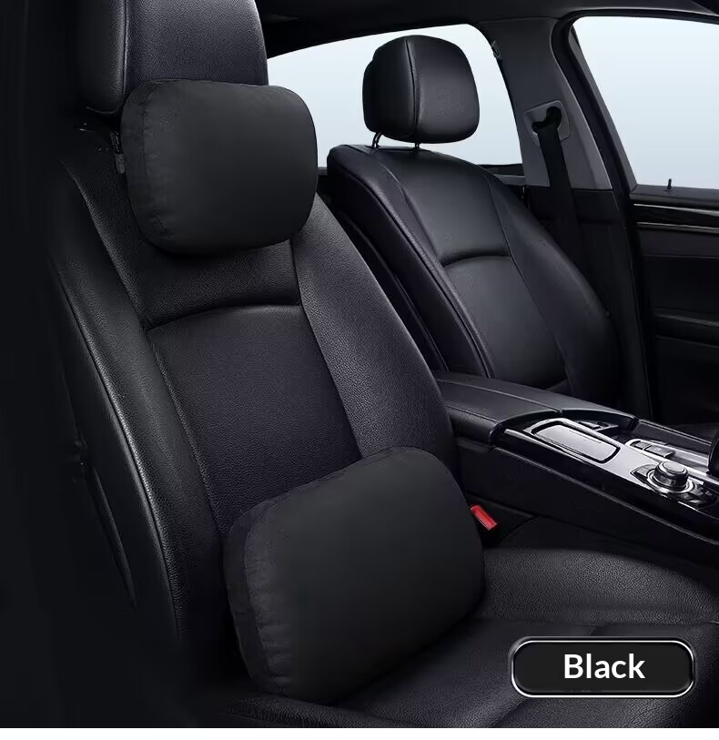 Almofada de assento Classe S, travesseiro de pescoço, apoio lombar para encosto de cabeça de carro_voghion.com