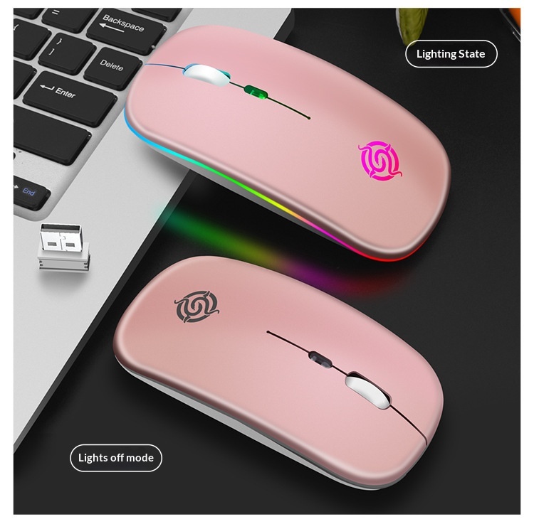 Wireless Gaming Mouse With Rgb Lighting Silent Rechargeable Design_voghion.com