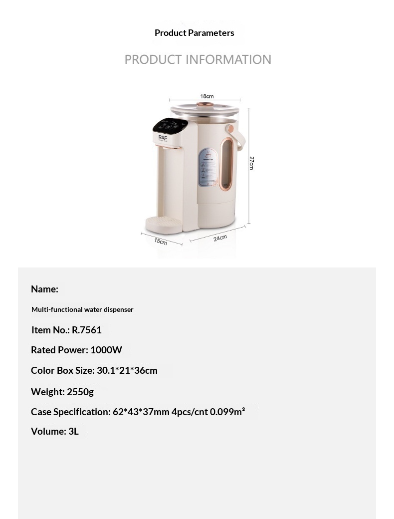 RAF Cross-Border European Standard Sterile Direct Split Multi-Function Constant Temperature Electric Kettle Intelligent_voghion.com