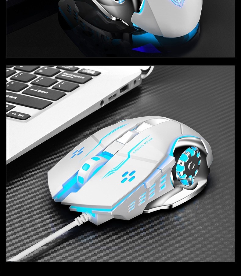 Wired Gaming Mouse With Adjustable Weights For Computer And Laptop_voghion.com