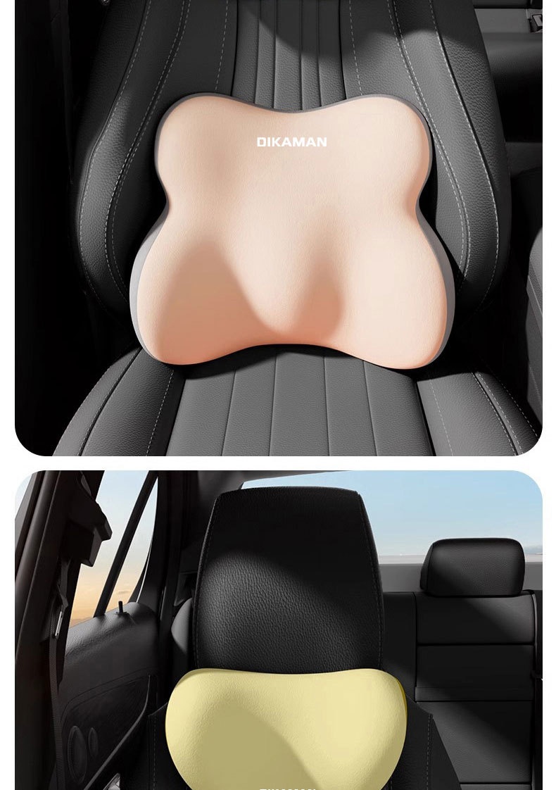 Headrest And Lumbar Support Set For Car Comfortable Neck Pillow_voghion.com