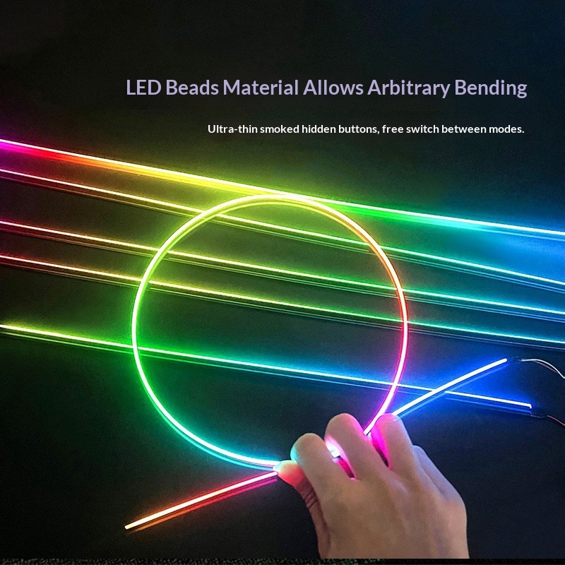Cross-Border Car Ambient 18in1 Versteckter Acryl-LED-Farbstreifen mit 256 Farben_voghion.com