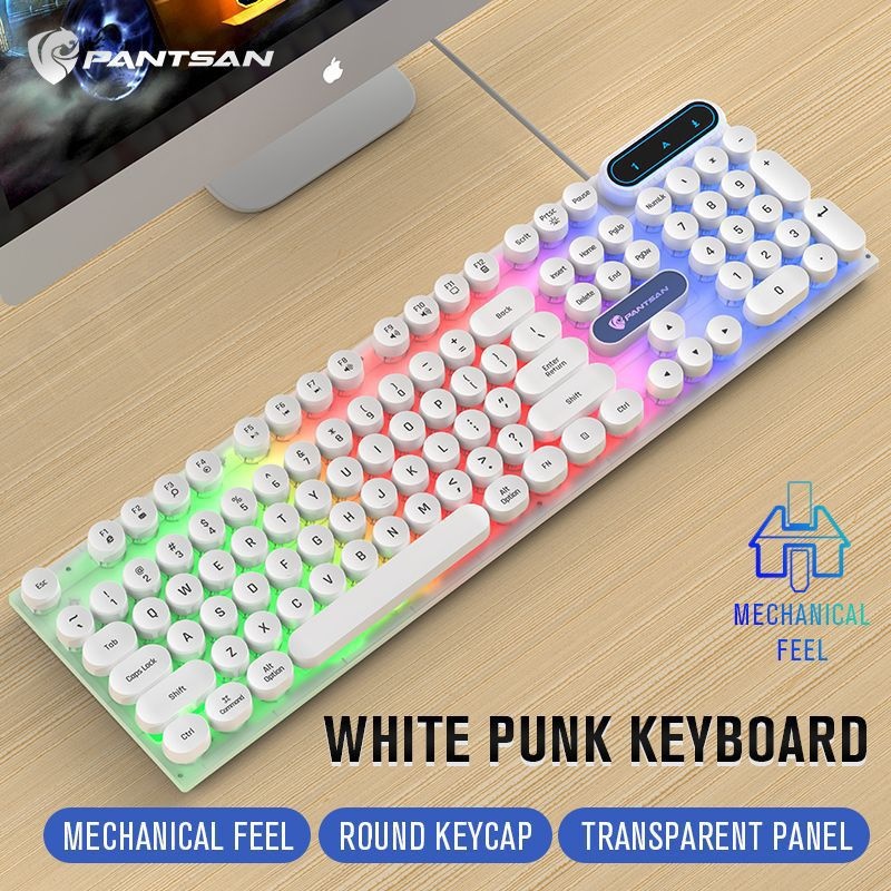 Pansen PT100 Wired Keyboard Set Gaming Office Desktop Laptop E-sports Key Mouse_voghion.com