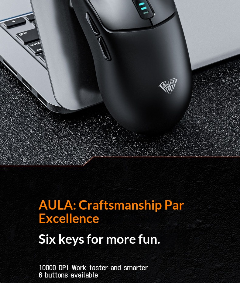 Wolf Spider SC580 Three-Mode Bluetooth 2.4g Wireless Gaming Mouse For Laptop, Desktop, And Office Use_voghion.com