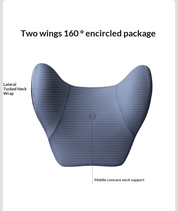 Headrest Neck Lumbar Support Memory Foam Seat Cushion Pillow Car Set_voghion.com