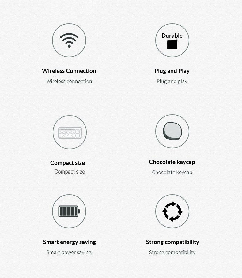 Banda Wireless Set Laptop External Chocolate Keys Power-saving Home Office Keyboard Mouse_voghion.com
