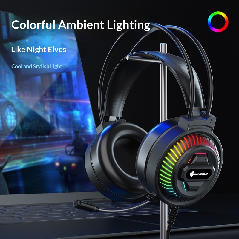 Cross-Border Pansun PSH-400 Over-Ear Computer Desktop Gaming Wired Laptop Headset_voghion.com