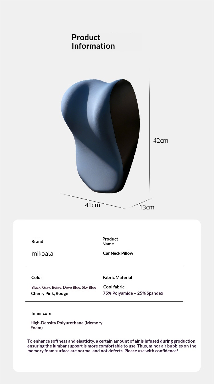 Dropshipping Headrest Use Car Neck Pillow Memory Foam Seat Cushion_voghion.com