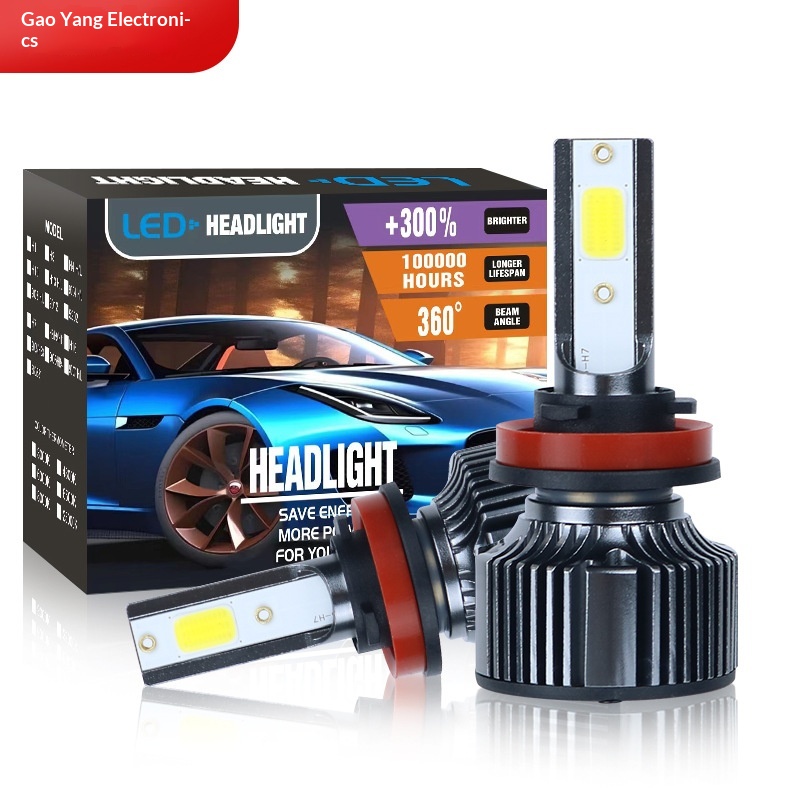 Cross-border Exclusive COB Series LED Car Headlights 24W High Beam And Low Beam, Strong Light, Energy-saving,_voghion.com