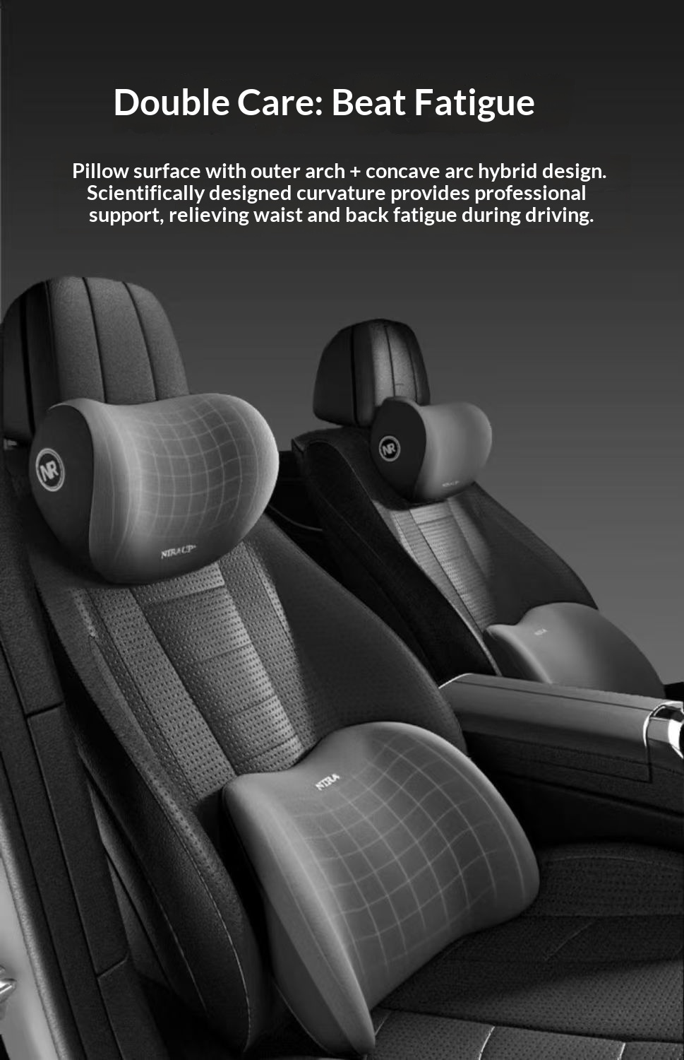 Cross-Border Headrest Seat Backrest Car Cushion Lumbar Support Neck Pillow_voghion.com