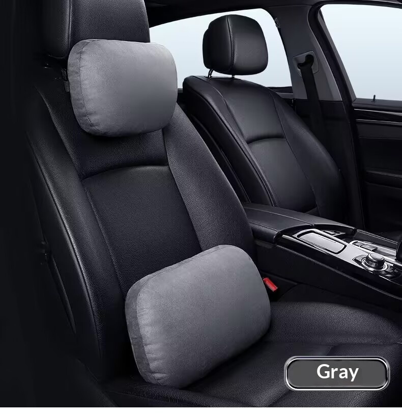 Almofada de assento Classe S, travesseiro de pescoço, apoio lombar para encosto de cabeça de carro_voghion.com