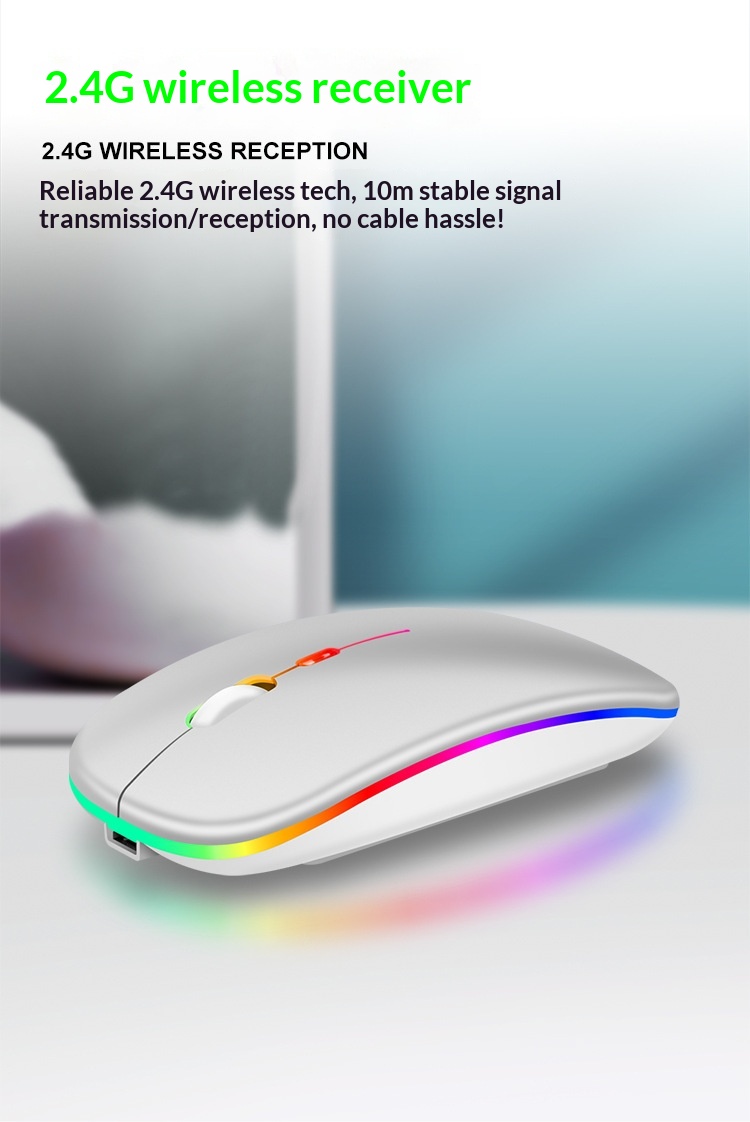 Wireless Gaming Mouse With Rgb Lighting Silent Rechargeable Design_voghion.com
