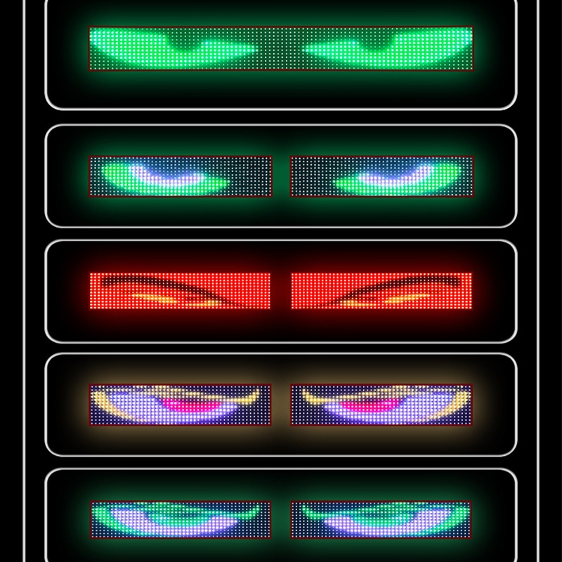Demon Eye LED Flexible Car Truck Window Soft Screen Decorative Ambient Light Universal 12/24V_voghion.com