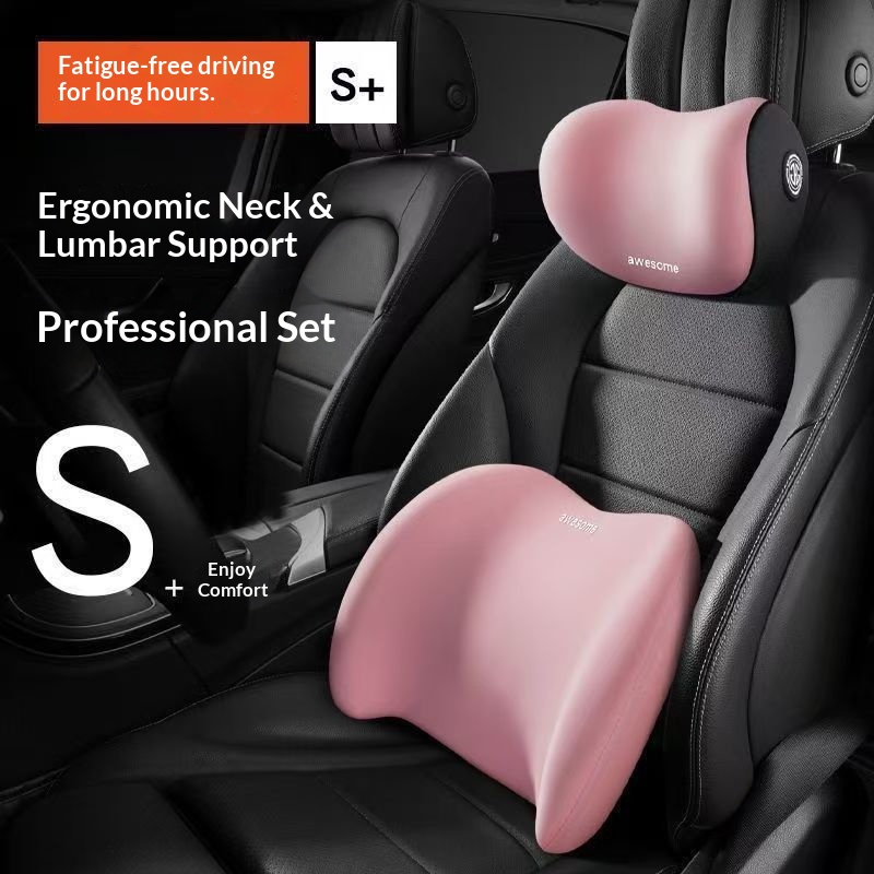Cross-Border Headrest Seat Backrest Car Cushion Lumbar Support Neck Pillow_voghion.com