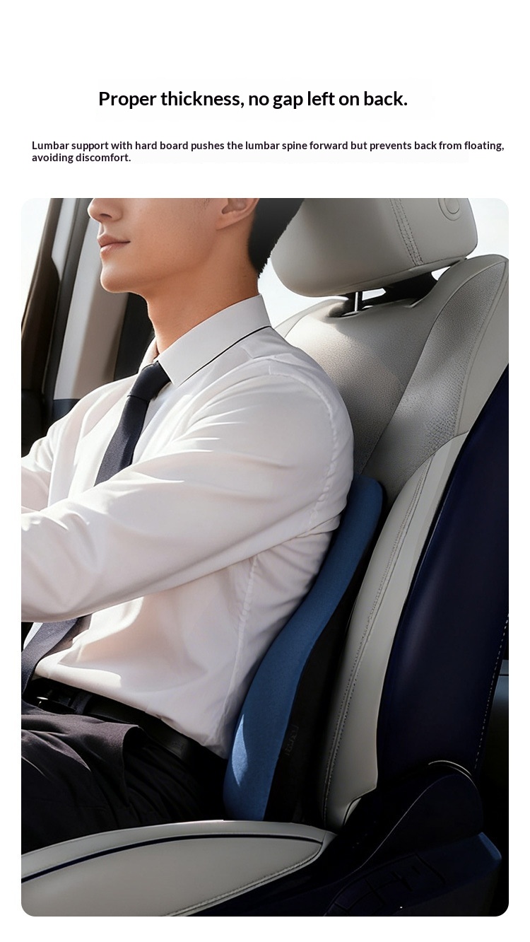 Adjustable Support Memory Foam Lumbar Pillow Office Car Seat Cushion Long Sitting Artifact_voghion.com