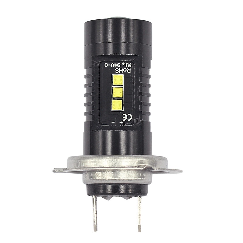 Nouveau phare antibrouillard avant à LED pour voiture transfrontalière, ampoule haute luminosité H7 60W 12 LED haute puissance 6000K_voghion.com