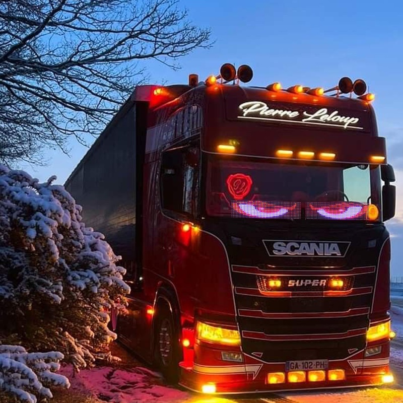 Schermo flessibile a LED "Occhio di Demone" per interni auto, camion e finestrini, luce decorativa personalizzabile, 12/24V, universale._voghion.com