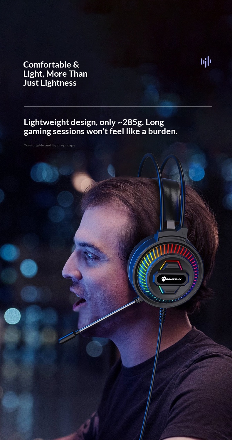 Cross-Border Pansun PSH-400 Over-Ear Computer Desktop Gaming Wired Laptop Headset_voghion.com