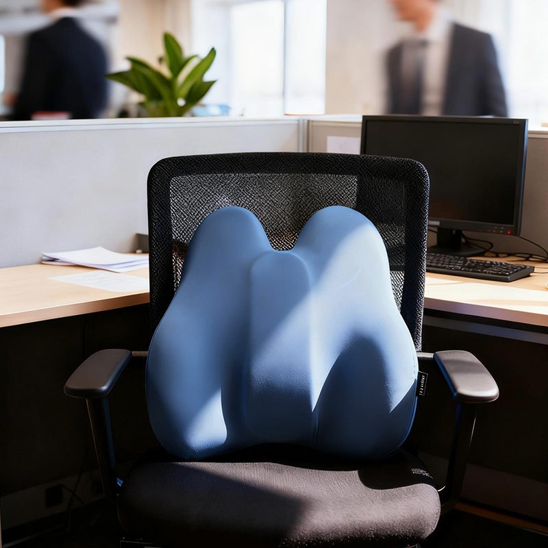 Adjustable Support Memory Foam Lumbar Pillow Office Car Seat Cushion Long Sitting Artifact_voghion.com