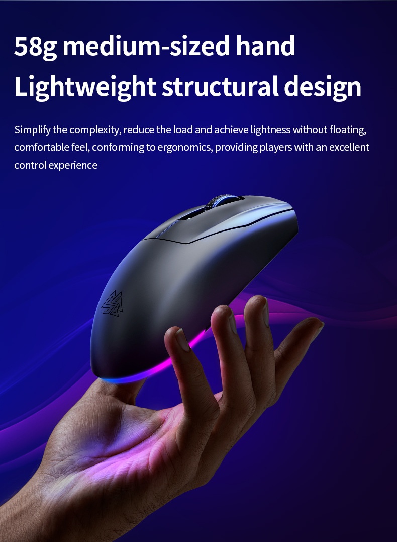 SOREX X2 Wireless Tri-Mode Mouse Bluetooth Wired RGB Gaming Office Desktop Laptop_voghion.com